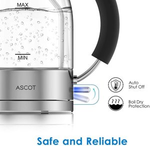 ASCOT Glass Kettle's power switch.