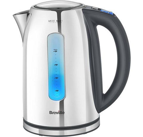 Side view of the Breville VKJ846 Stainless Steel Kettle.