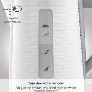Morphy Richards Arc Kettle's water window and gauge.