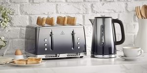 Russell Hobbs 25111 Eclipse Kettle with a matching toaster.