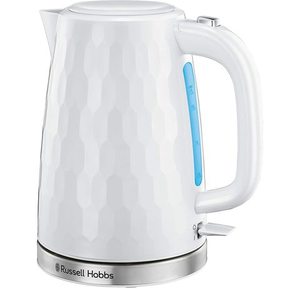 Russell Hobbs 26051 Honeycomb Kettle in white.