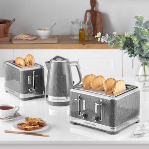 Russell Hobbs Structure Kettle's matching two and four slice toasters.