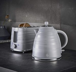 Swan Symphony Kettle with a matching toaster.