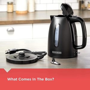 BLACK+DECKER Electric Kettle's components.