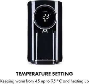 Klarstein Hot Water Dispenser's temperature display.