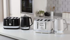 Morphy Richards Illumination Kettle's two designs with matching toasters.
