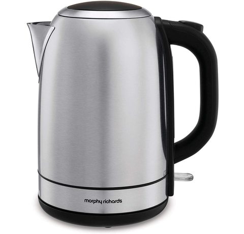 Main view of the Morphy Richards Stainless Steel Kettle.
