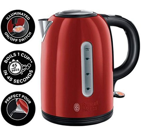 Russell Hobbs 20445 Westminster Kettle in red.