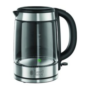 The Russell Hobbs 21600-10 Illuminating Glass Kettle with no water.