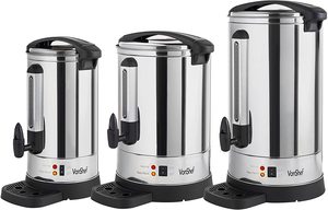 Vonshef Catering Urn's various sizes.
